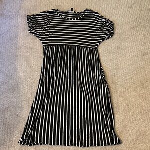 Striped Black and White Dress